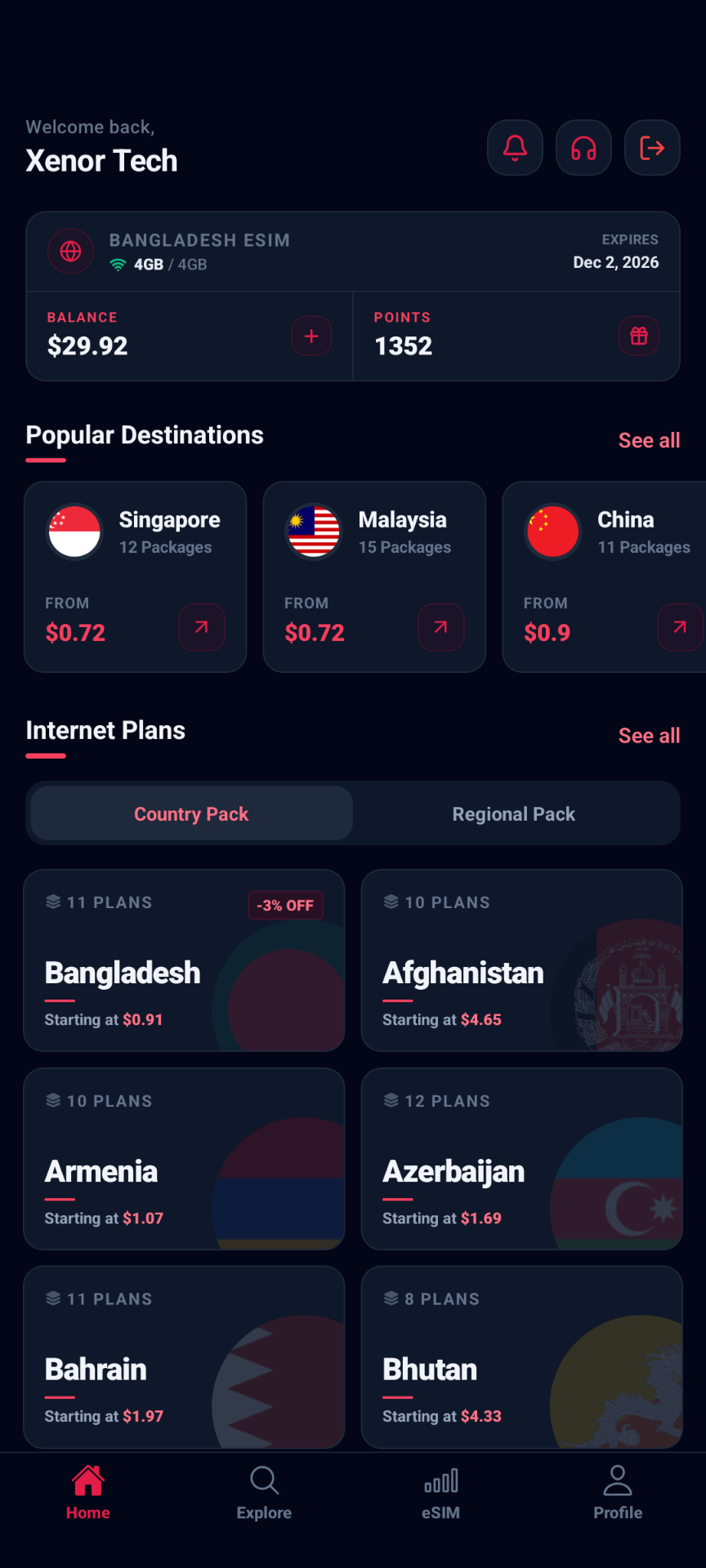 XenGo App Dark