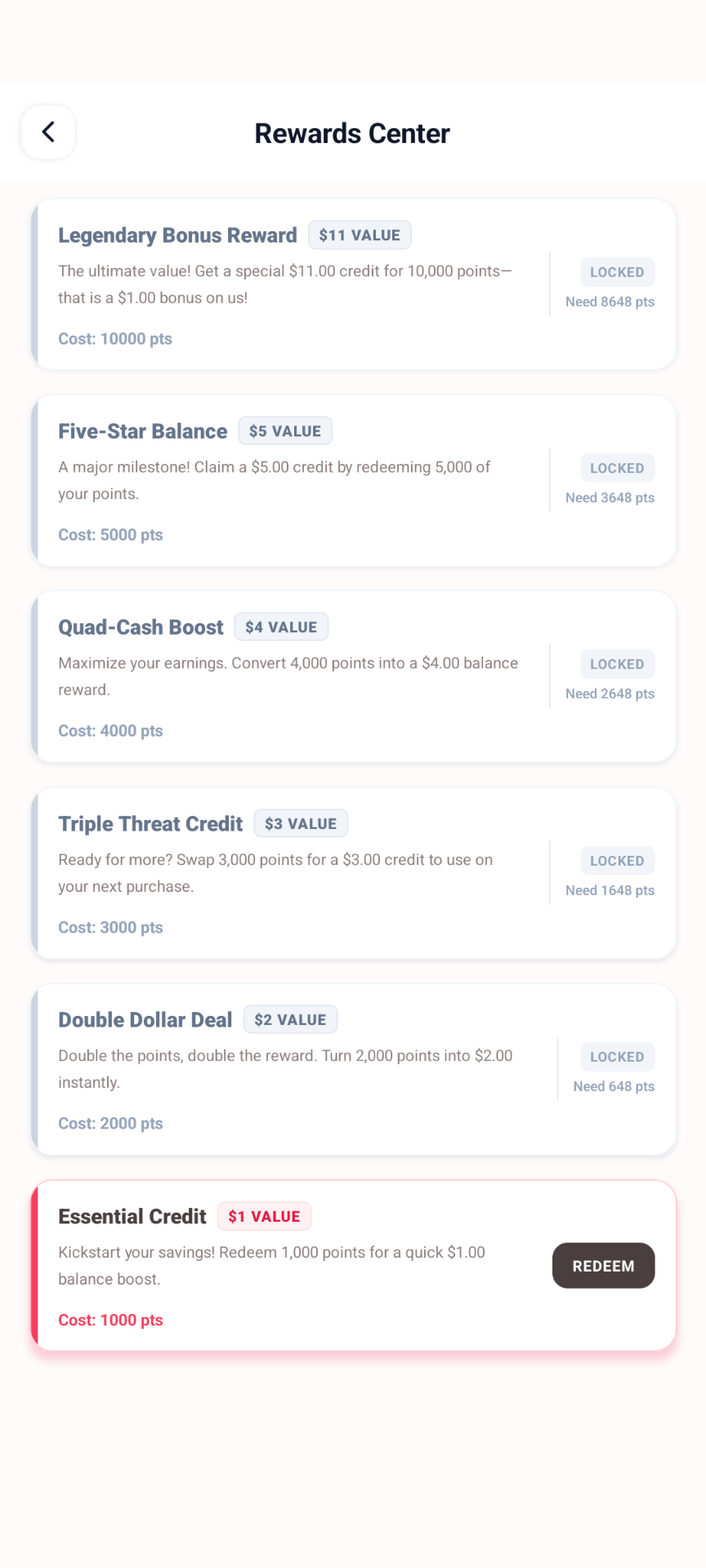 XenGo Rewards Mockup